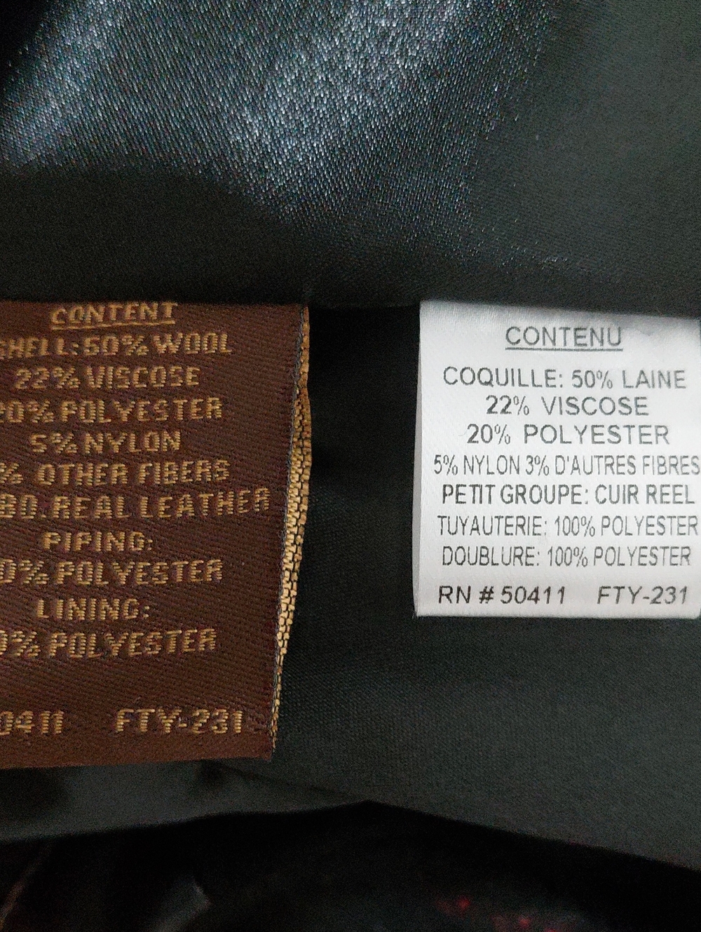 Wool With Genuine Leather Trims - Picture 10 of 11